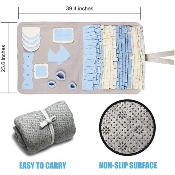 Snuffle Mat for Small Large Dogs Nosework Feeding Mat (23.6"x39.4") Easy to Fill - Picture 2 of 8